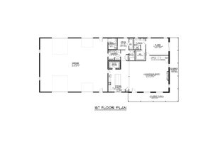 Floor Plan - Main Floor for Barndominium House Plan #1064-181 - 3 bed, 3 bath