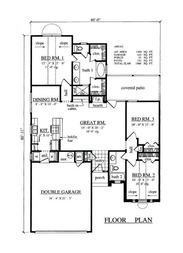 Architectural House Design - Traditional Floor Plan - Main Floor Plan #42-355
