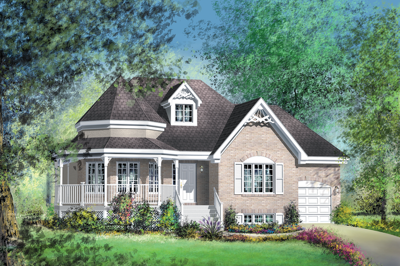 Victorian Style House Plan - 2 Beds 1 Baths 1273 Sq/Ft Plan #25-134