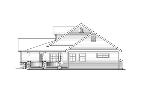 Exterior - Other Elevation 1 for Farmhouse House Plan #124-415 - 3 bed, 2 bath
