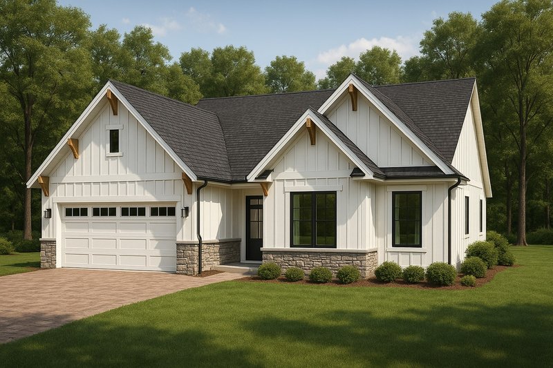 Architectural House Design - Craftsman Exterior - Front Elevation Plan #112-299