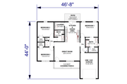 Farmhouse Style House Plan - 3 Beds 2 Baths 1338 Sq/Ft Plan #44-309 Floor 