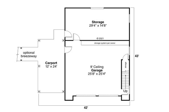 Floor Plan - Main Floor for Traditional House Plan #124-1233, 0 bath