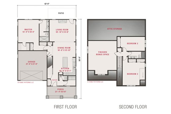 Floor Plan - Other Floor for Craftsman House Plan #461-81 - 3 bed, 2.5 bath