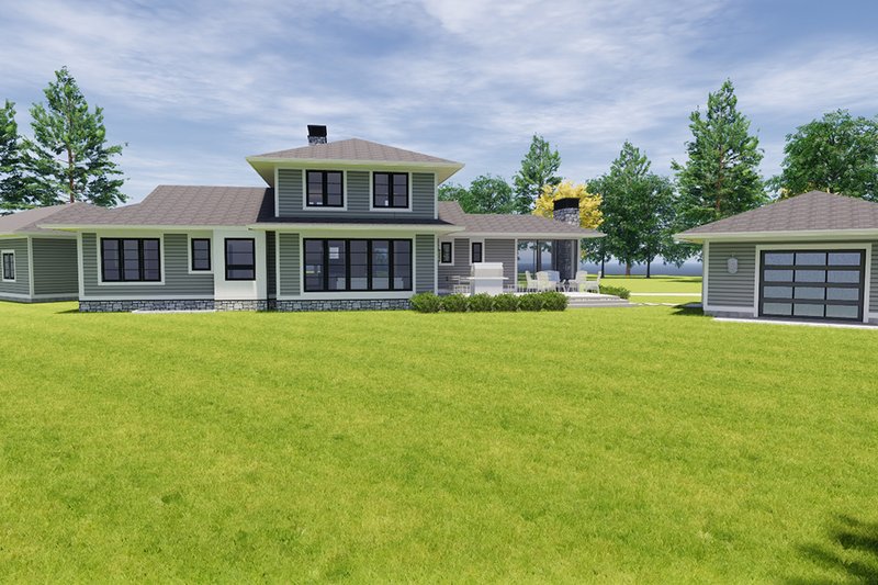 House Blueprint - Exterior - Rear Elevation for Craftsman House Plan #928-335 - 3 bed, 2.5 bath