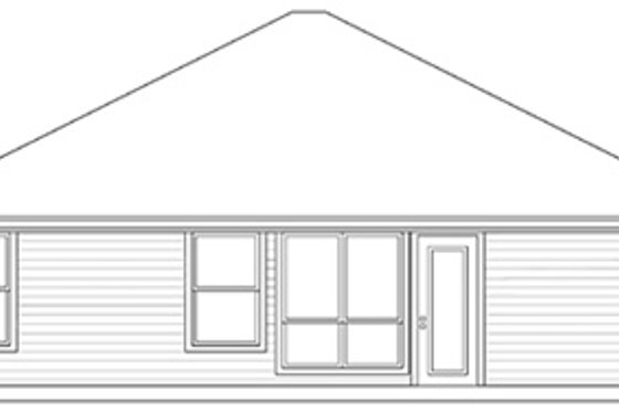 Exterior - Rear Elevation for Traditional House Plan #84-241 - 3 bed, 2 bath