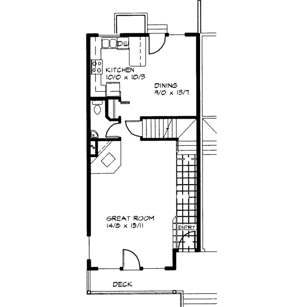 Colonial Floor Plan - Main Floor Plan #303-377