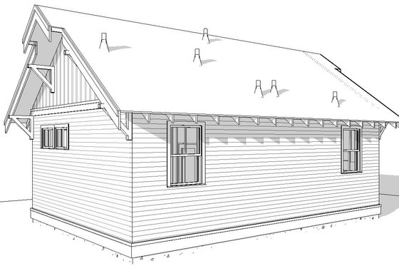Exterior - Other Elevation 4 for Craftsman House Plan #895-151 - 1 bed, 1 bath