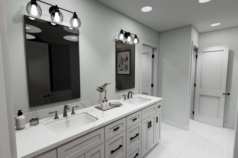 House Blueprint - Interior - Master Bathroom for Craftsman House Plan #51-1359 - 4 bed, 2.5 bath