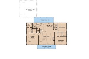 Floor Plan - Main Floor for Farmhouse House Plan #923-223 - 3 bed, 2 bath