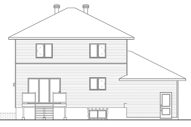 Dream House Plan - Exterior - Rear Elevation for Modern House Plan #23-2642 - 3 bed, 1.5 bath