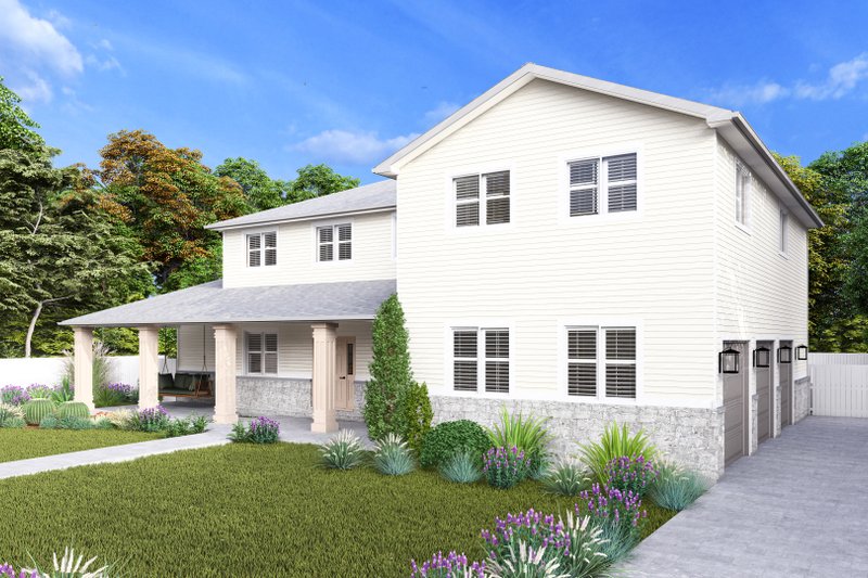 Architectural House Design - Exterior - Front Elevation 3 for Farmhouse House Plan #1060-368 - 5 bed, 4 bath