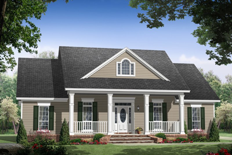 Architectural House Design - Country Exterior - Front Elevation Plan #21-448