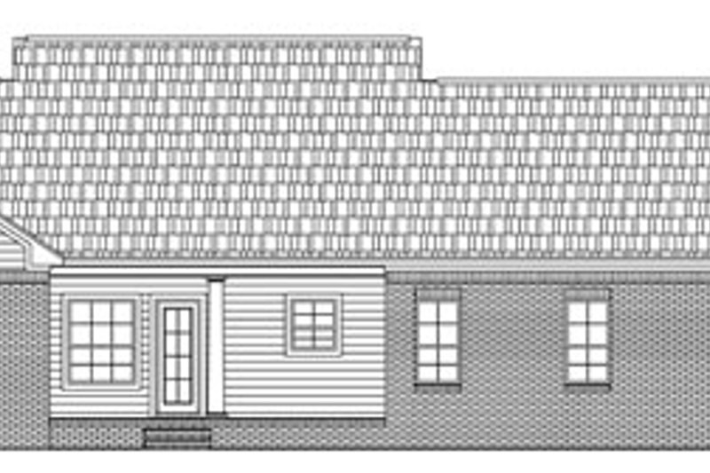 Architectural House Design - Exterior - Rear Elevation for Southern House Plan #21-194 - 3 bed, 2 bath