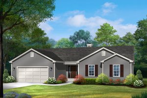 Ranch Exterior - Front Elevation Plan #22-587
