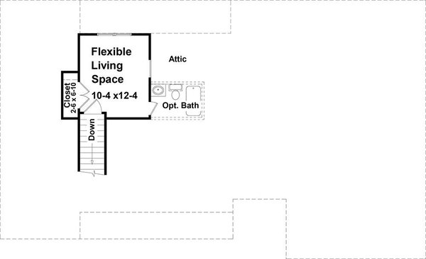 House Blueprint - Ranch Floor Plan - Upper Floor Plan #21-469