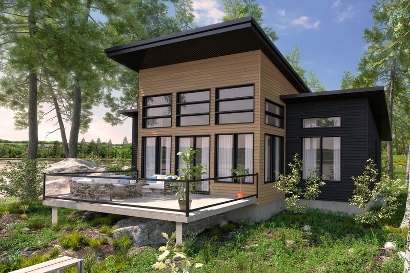 Architectural House Design - Modern Exterior - Rear Elevation Plan #23-2747