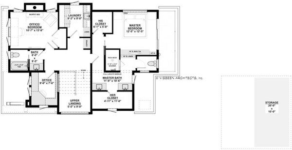 House Plan Design - Contemporary Floor Plan - Upper Floor Plan #928-386