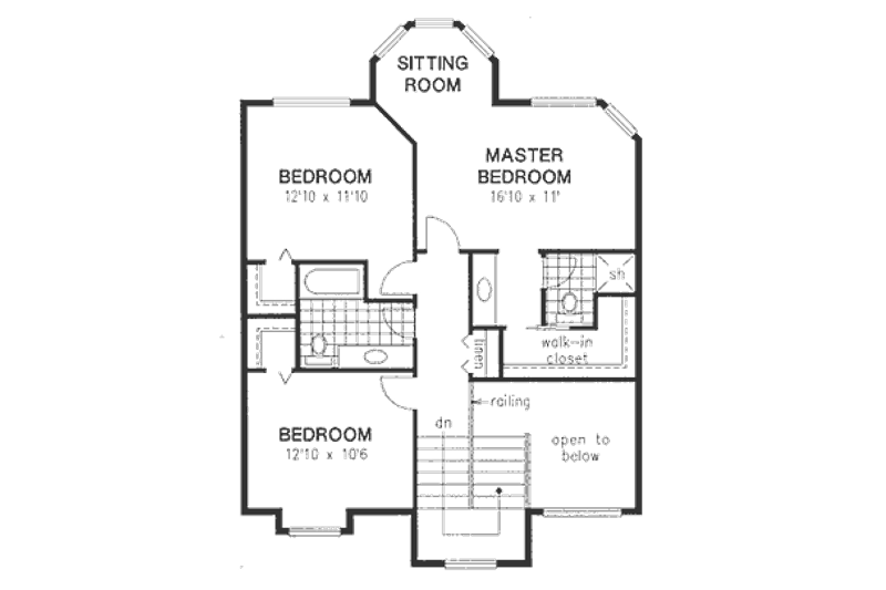 House Plan Design - Floor Plan - Upper Floor for European House Plan #18-8966 - 3 bed, 2.5 bath