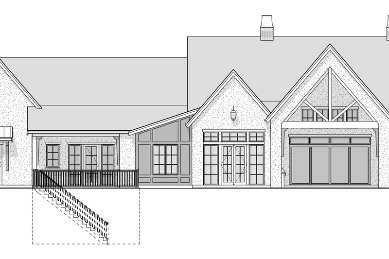 Home Plan - Exterior - Rear Elevation 3 for Farmhouse House Plan #1114-92 - 2 bed, 2.5 bath