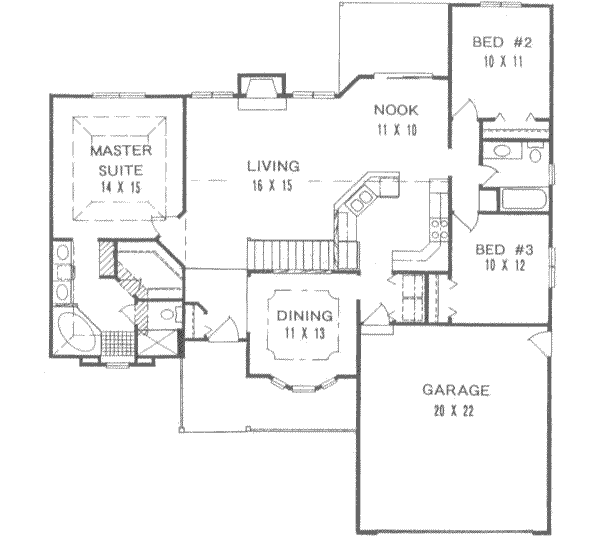Home Plan - Traditional Floor Plan - Main Floor Plan #58-145