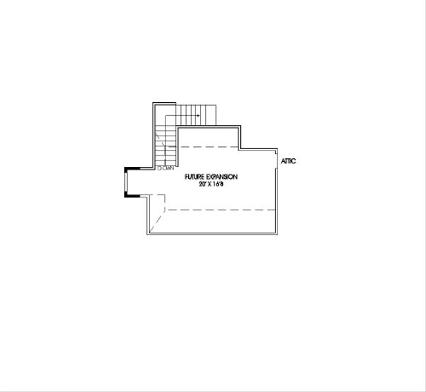 Traditional Floor Plan - Upper Floor Plan #424-273