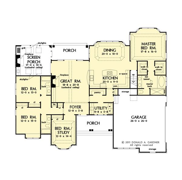 European Floor Plan - Main Floor Plan #929-3