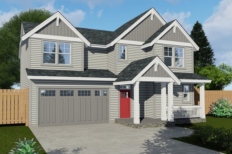 Dream House Plan - Craftsman Exterior - Front Elevation Plan #53-668