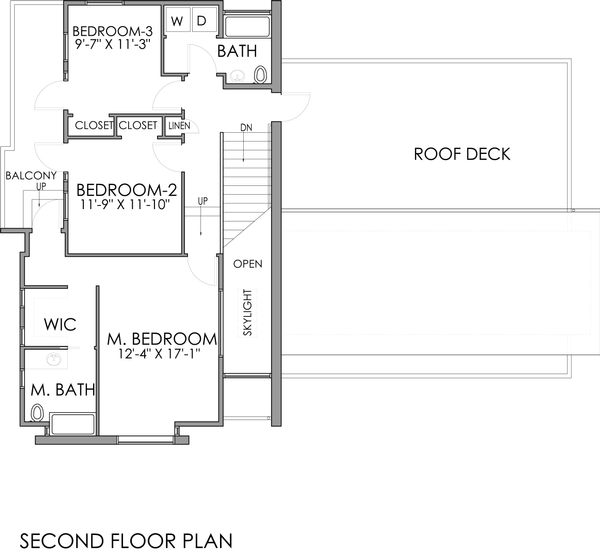 Modern Floor Plan - Upper Floor Plan #518-5