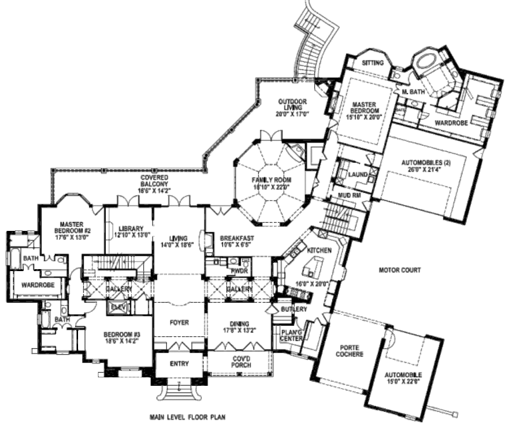 European Style House Plan 6 Beds 7 5 Baths 9772 Sq Ft Plan 141