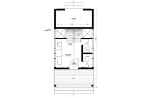 Floor Plan - Main Floor for Farmhouse House Plan #889-1, 1 bath