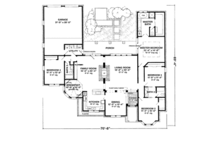 Floor Plan - Main Floor for European House Plan #410-359 - 4 bed, 3 bath