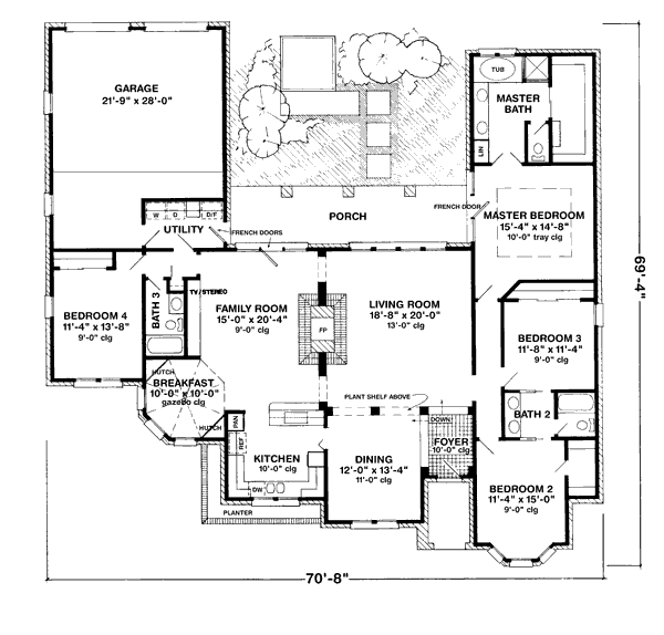 European Floor Plan - Main Floor Plan #410-359
