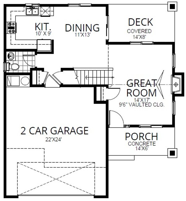 Home Plan - Craftsman Floor Plan - Main Floor Plan #112-171