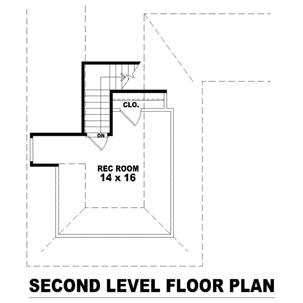 Floor Plan - Upper Floor for European House Plan #81-1478 - 3 bed, 2 bath