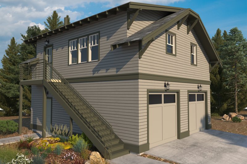House Blueprint - Craftsman Exterior - Front Elevation Plan #895-121