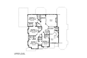Floor Plan - Upper Floor for European House Plan #920-61 - 8 bed, 5.5 bath