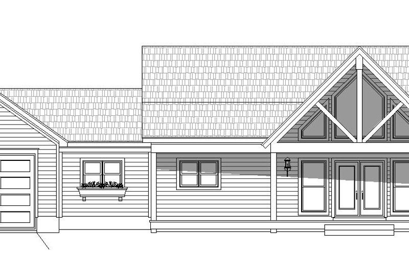 House Design - Exterior - Front Elevation 3 for Country House Plan #932-37 - 2 bed, 2 bath