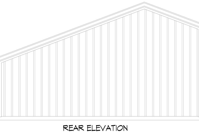 Architectural House Design - Exterior - Rear Elevation for Barndominium House Plan #932-1175, 0 bath
