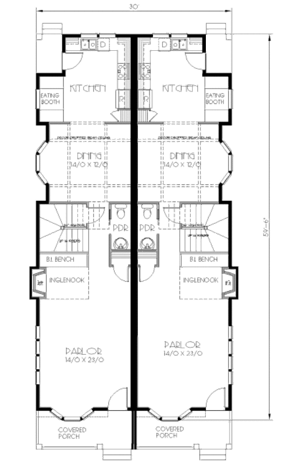 Traditional Floor Plan - Main Floor Plan #423-2