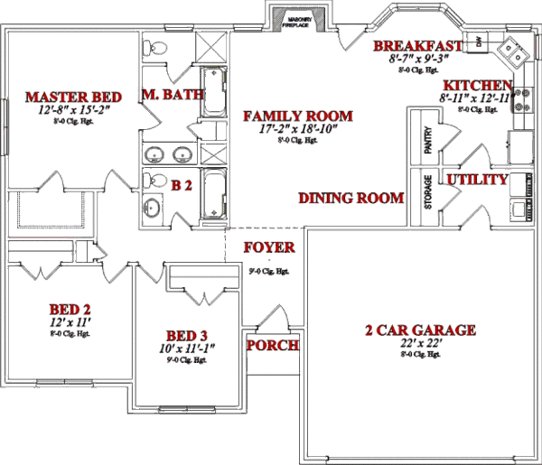Traditional Floor Plan - Main Floor Plan #63-116