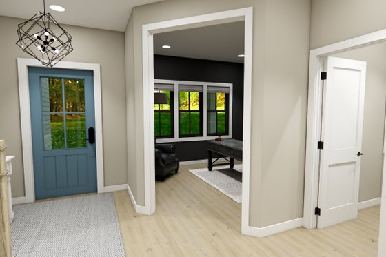 Interior - Entry for Farmhouse House Plan #51-1404 - 3 bed, 2 bath