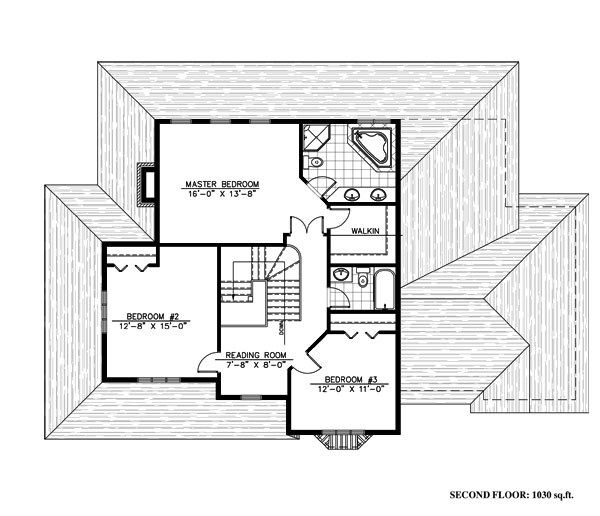 Country Floor Plan - Upper Floor Plan #138-326