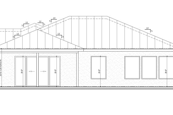 Exterior - Rear Elevation for Contemporary House Plan #1110-6 - 3 bed, 2.5 bath