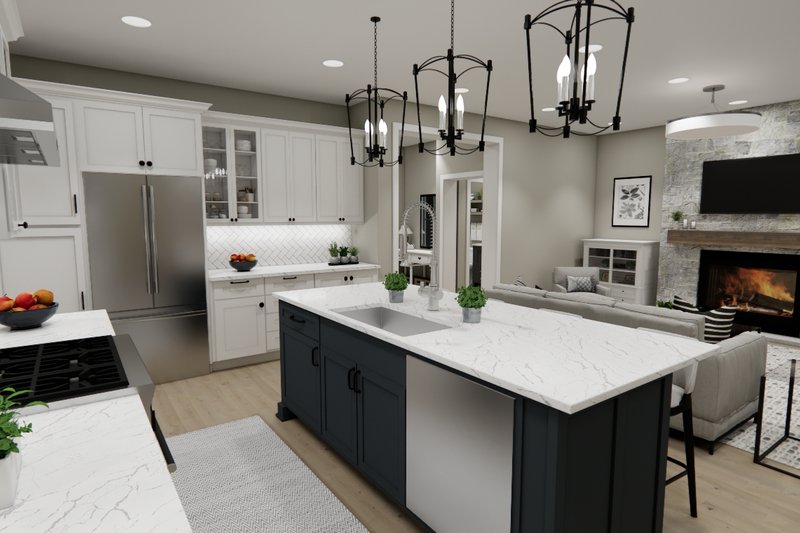 House Design - Interior - Kitchen for Craftsman House Plan #51-1420 - 5 bed, 4.5 bath