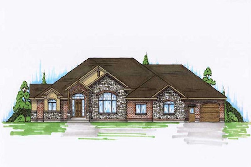 Dream House Plan - Traditional Exterior - Front Elevation Plan #5-329