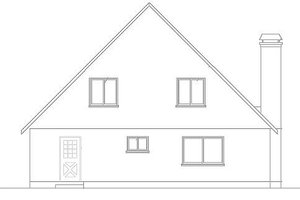 Exterior - Rear Elevation for Cottage House Plan #1-123 - 3 bed, 2 bath