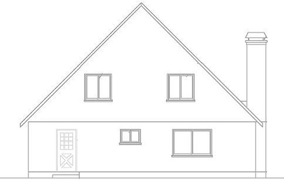 Exterior - Rear Elevation for Cottage House Plan #1-123 - 3 bed, 2 bath
