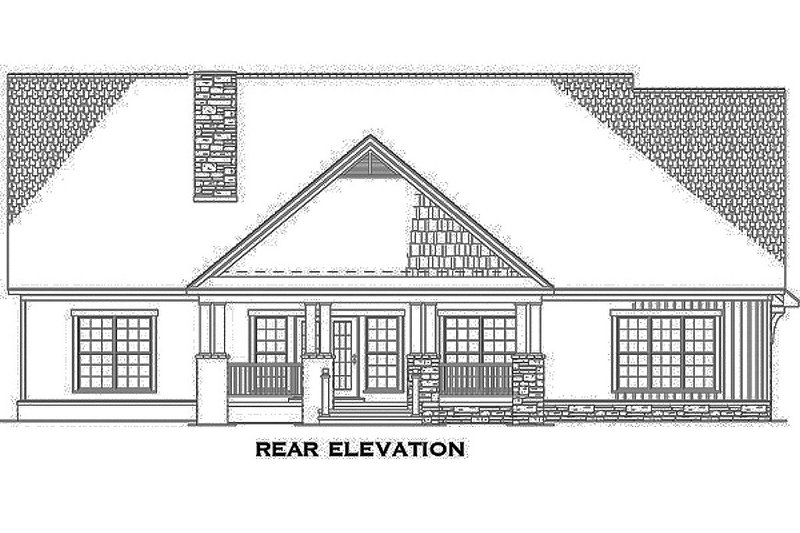 Dream House Plan - Exterior - Rear Elevation for Craftsman House Plan #17-2161 - 3 bed, 3.5 bath