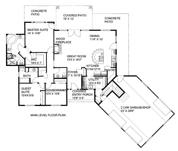 House Plan Design - Bungalow Floor Plan - Main Floor Plan #117-713